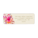 Search for pink flower return address labels Elegant