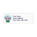 Search for snow globe return address labels Snowing