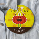 Recherche de motif noir et orange badges Halloween