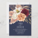 Search for navy blue peach wedding invitations Botanical