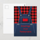 Search for lumberjack postcards Buffalo plaid