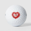 Search for love heart valentine golf balls Red