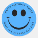 Search for blue face stickers Smiling