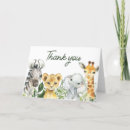 Search for jungle animals baby shower cards A little wild one