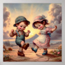 Recherche de deux filles posters Rétro