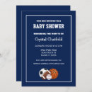 Recherche de sports baby shower garçon invitations Ballon