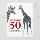 Search for animal 50th birthday invitations Black
