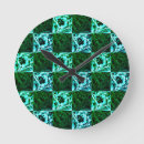 Recherche de vert bleu horloges Rectangles
