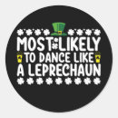 Search for dancing leprechaun stickers Shamrock
