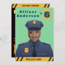 Search for police officer birthday invitations Thin blue line