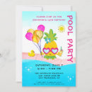 Search for pineapple pool party invitations Modern