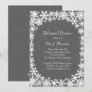 Search for snowflakes rehearsal dinner invitations Grey