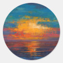 Recherche de paysage abstrait autocollants Coucher de soleil