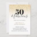 Search for milestone 50th birthday invitations Gold