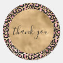 Search for pink leopard thank you stickers For her