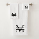 Search for monogram bath towels Black and white