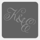 Search for script monogram wedding stickers Initials