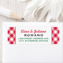 Search for plaid wedding return address labels Pattern