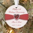 Search for 40th wedding anniversary ornaments Damask
