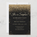 Search for black and gold retirement invitations Script