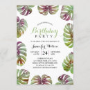 Recherche de couleurs tropicales invitations Fête d'anniversaire