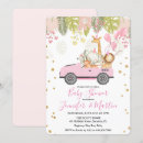 Recherche de jungle baby shower fille invitations Floral