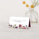 Search for red rose place cards Watercolor