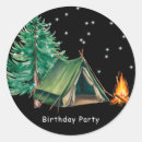 Search for campfire stickers Camping birthday party