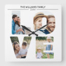 Search for photo collage template clocks White