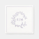 Search for lavender wedding napkins Calligraphy