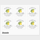 Search for lemon wedding stickers trendy