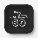 Search for 60th birthday plates Black and white