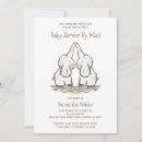 Search for elephant twins baby shower invitations Watercolor