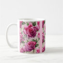 Search for beautiful pink rose mugs Watercolor