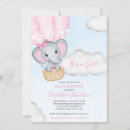 Search for pink elephant baby shower invitations Hot air balloon