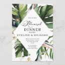 Search for tropical rehearsal dinner invitations Monstera