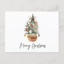 Search for christmas tree postcards Watercolor