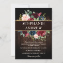 Search for wooden wedding invitations Burgundy