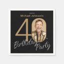 Search for 40th birthday napkins Black gold