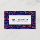 Search for french teacher business cards Français