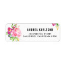 Search for spring bloom return address labels Watercolor flowers