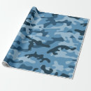 Recherche de camo bleu papier cadeau Blanc