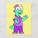 Search for extinction postcards Cartoon