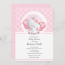 Search for jungle baby girl shower invitations Pink elephant