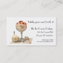 Recherche de salon de crème glacée cartes visite Café