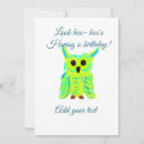 Recherche de hibou mignon invitations Aquarelle