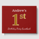 Search for 1st birthday guest books Elegant