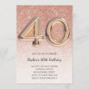 Search for glitter 40th birthday invitations Luxury
