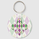 Search for de lis pattern keychains Mardi gras
