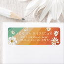 Search for retro floral return address labels Rainbow
